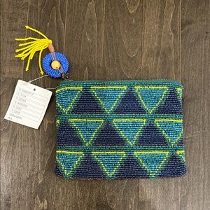 Anthropologie Multicolor Beaded Clutch